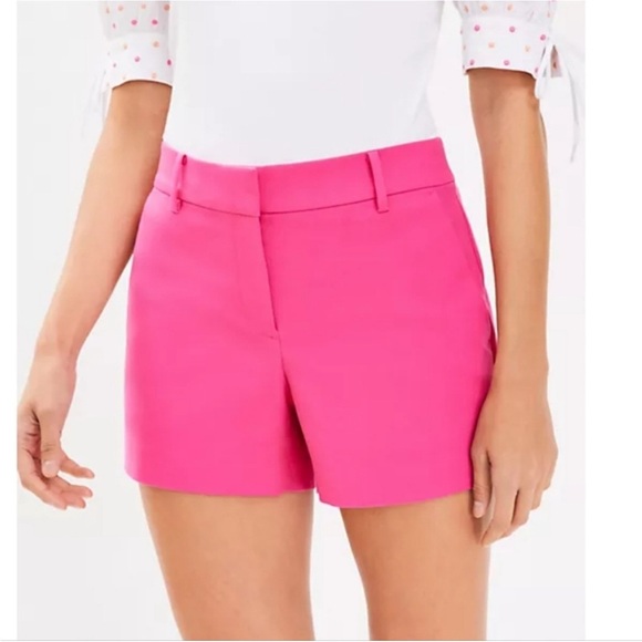 Boden Hot Pink Chino Shorts Barbiecore Size 16 - Picture 1 of 6